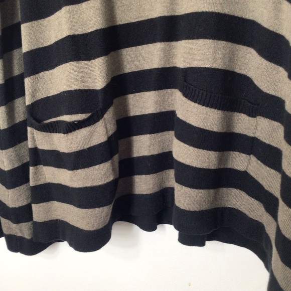 Linda Matthews sweater women large angora stripe pullover pockets - Picture 3 of 6